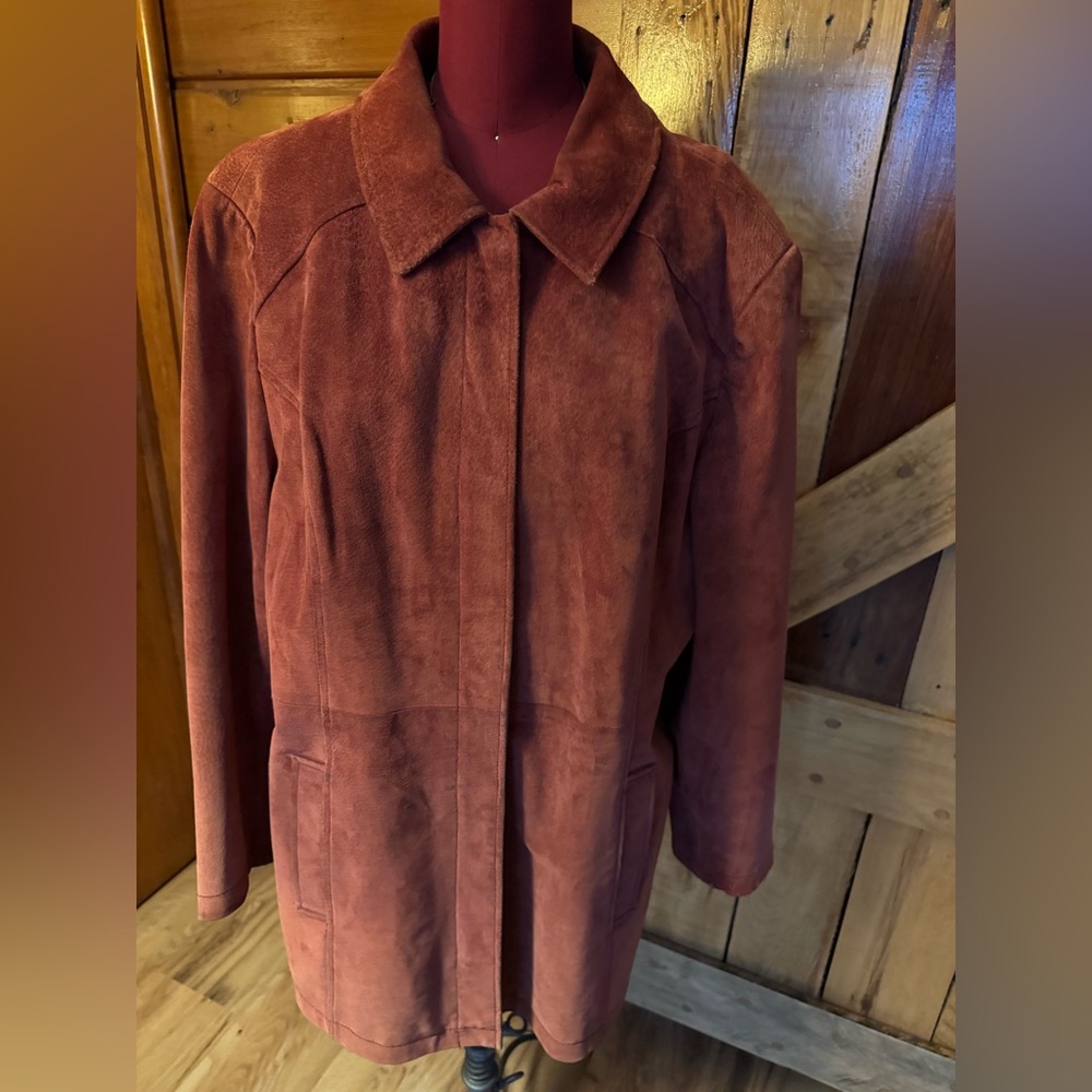 CHEROKEE VINTAGE Women's Suede Jacket - Rust XL